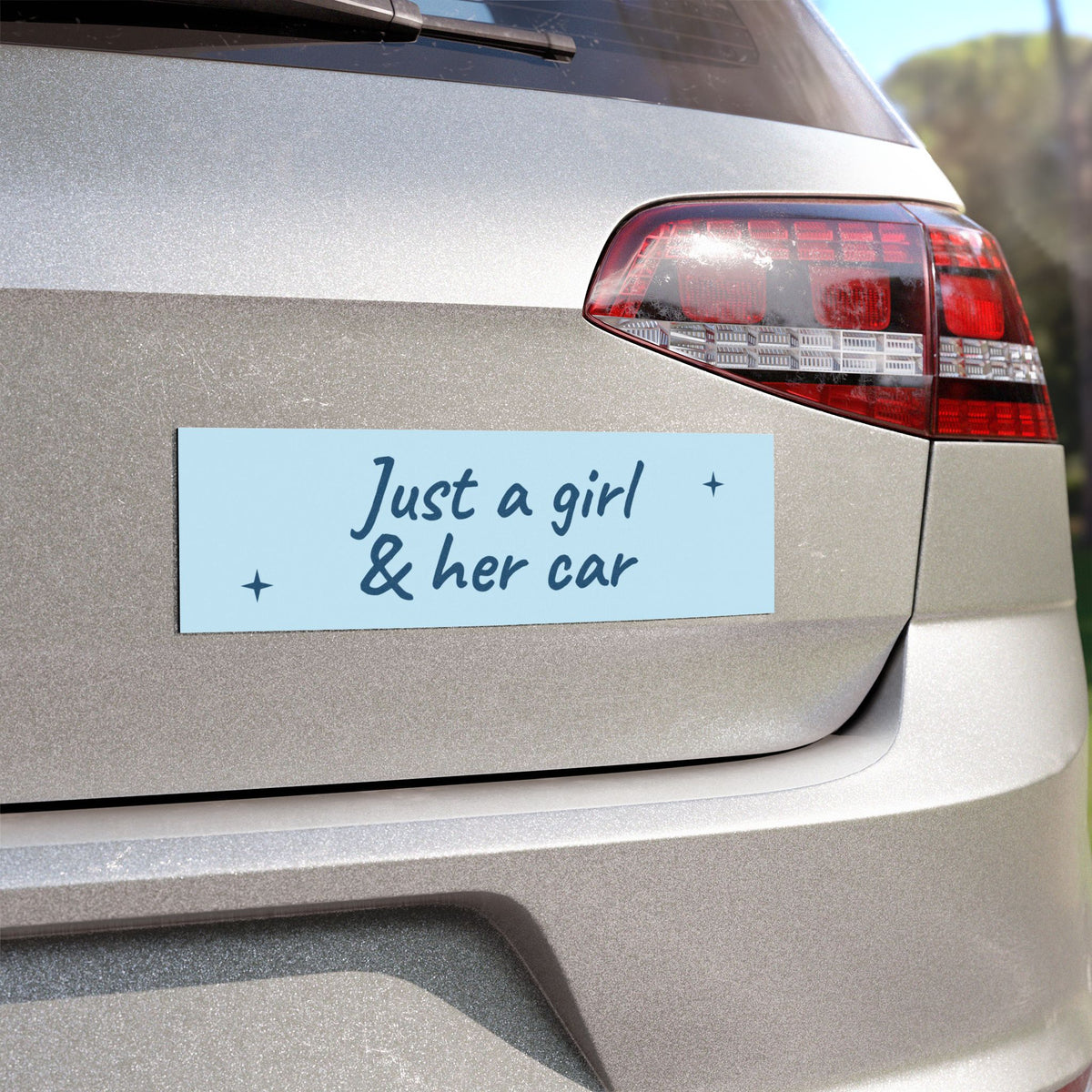 Just a Girl and Her Car Magnet