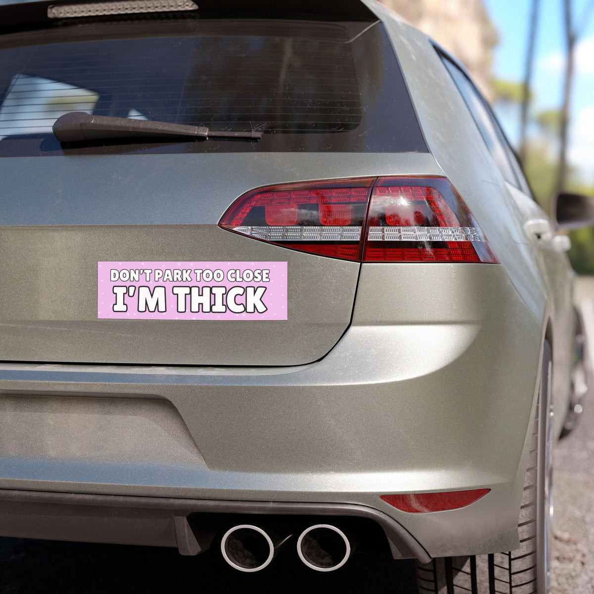 Thick Girl Parking Warning Car Magnet