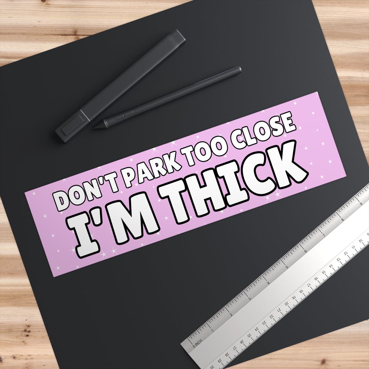 Thick Girl Parking Warning Bumper Sticker
