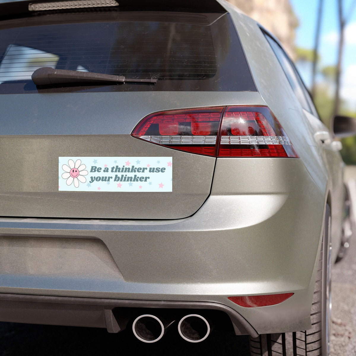 Be a Thinker, Use Your Blinker Car Magnet