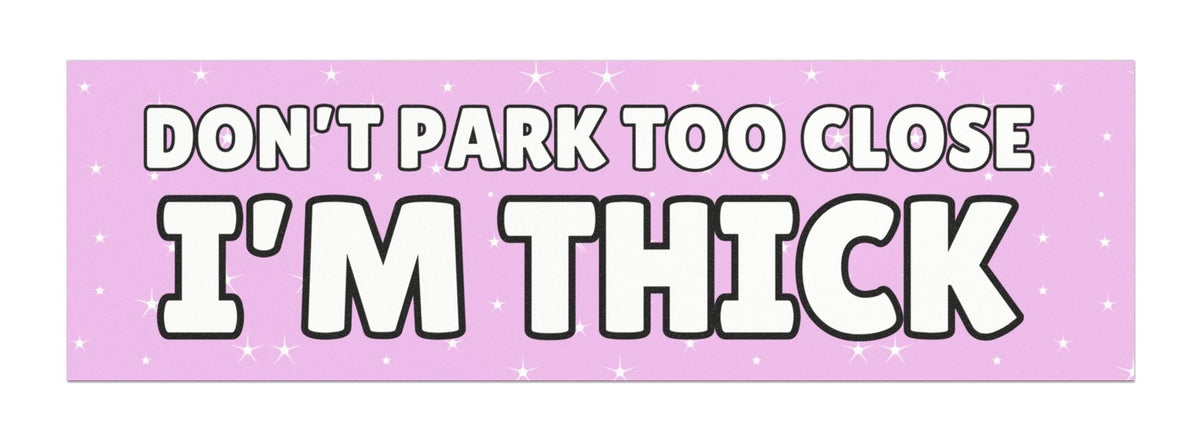 Thick Girl Parking Warning Car Magnet
