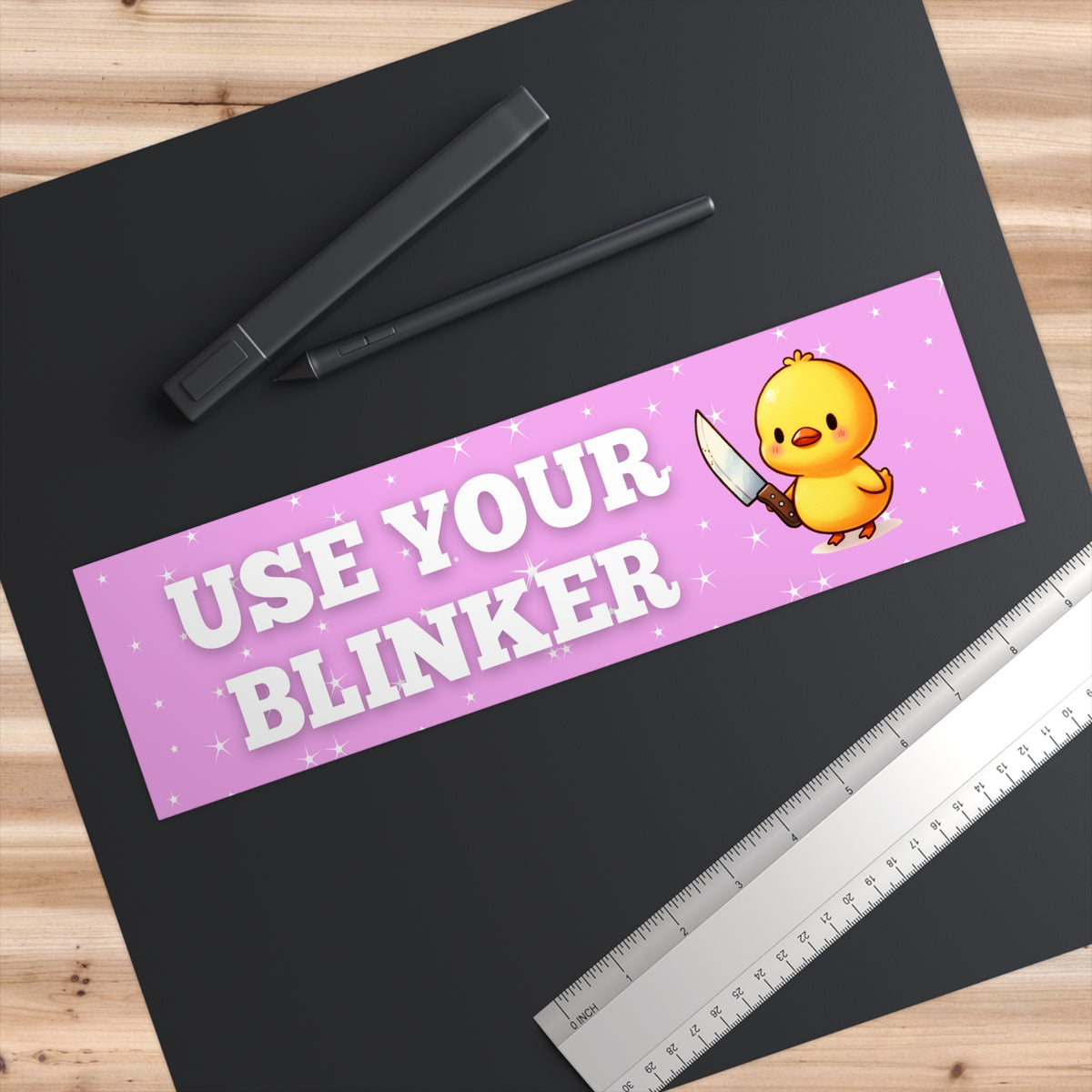 Duck, Use Your Blinker Funny Bumper Sticker