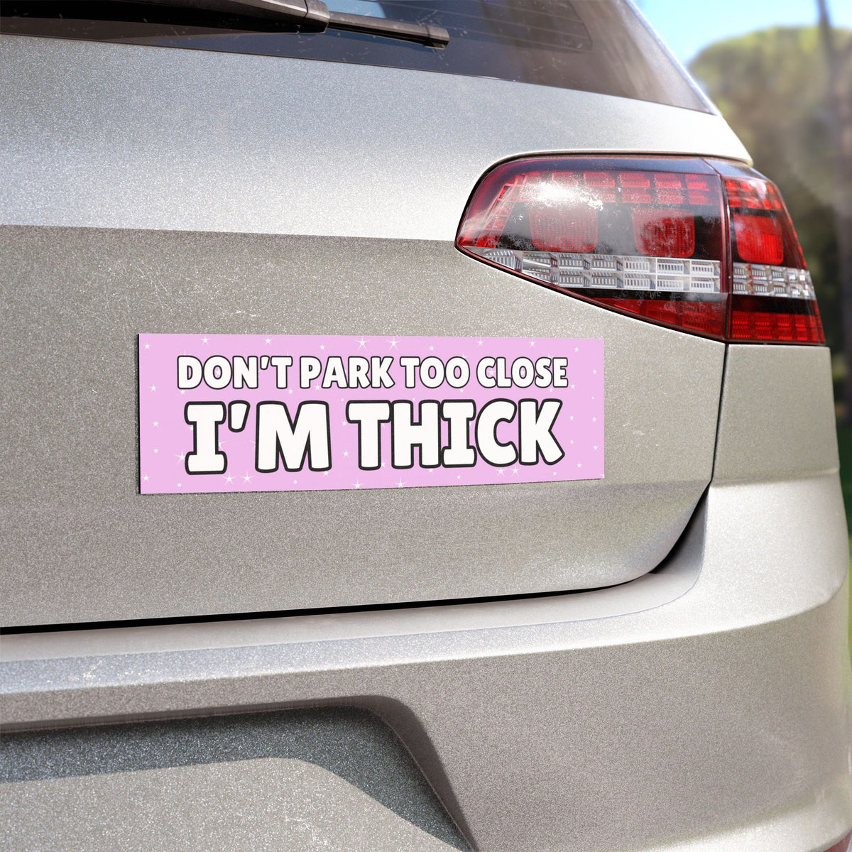 Thick Girl Parking Warning Car Magnet