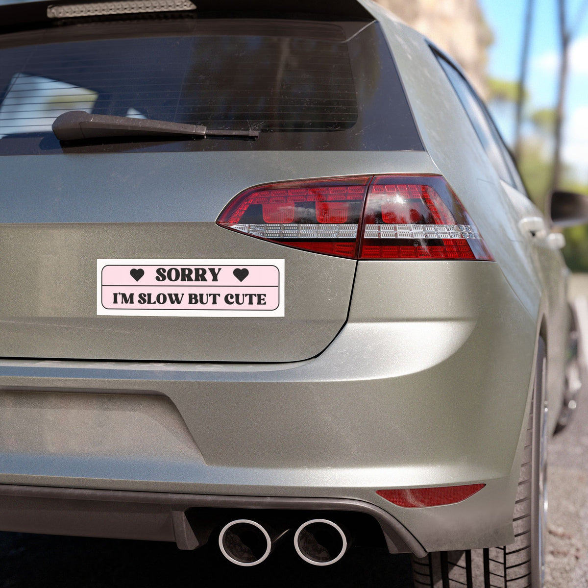 Sorry, I'm Slow But Cute Car Magnet