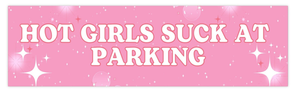 Hot Girl Parking Bumper Sticker